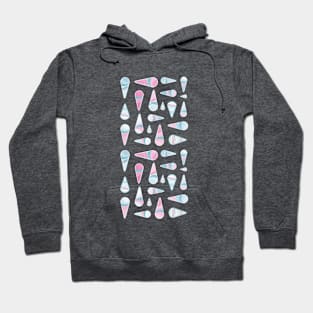 Ice cream Blue Summer -  Pink and Blue Pastels Hoodie